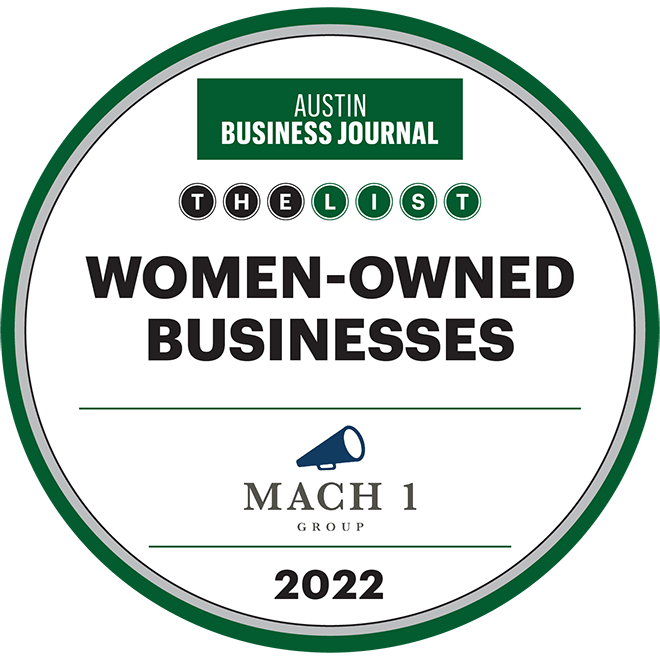 Austin Business Journal 2022: Wome-Owned Business Badge