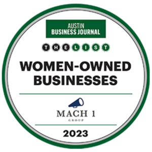 Austin Business Journal 2023: Women-Owned Business Badge